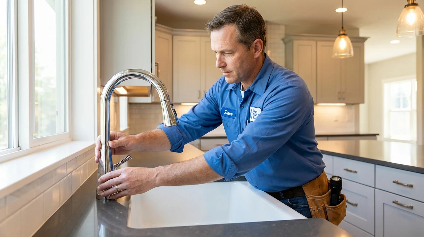 Kitchen faucet installation by Johns Plumbing LLC in Metter